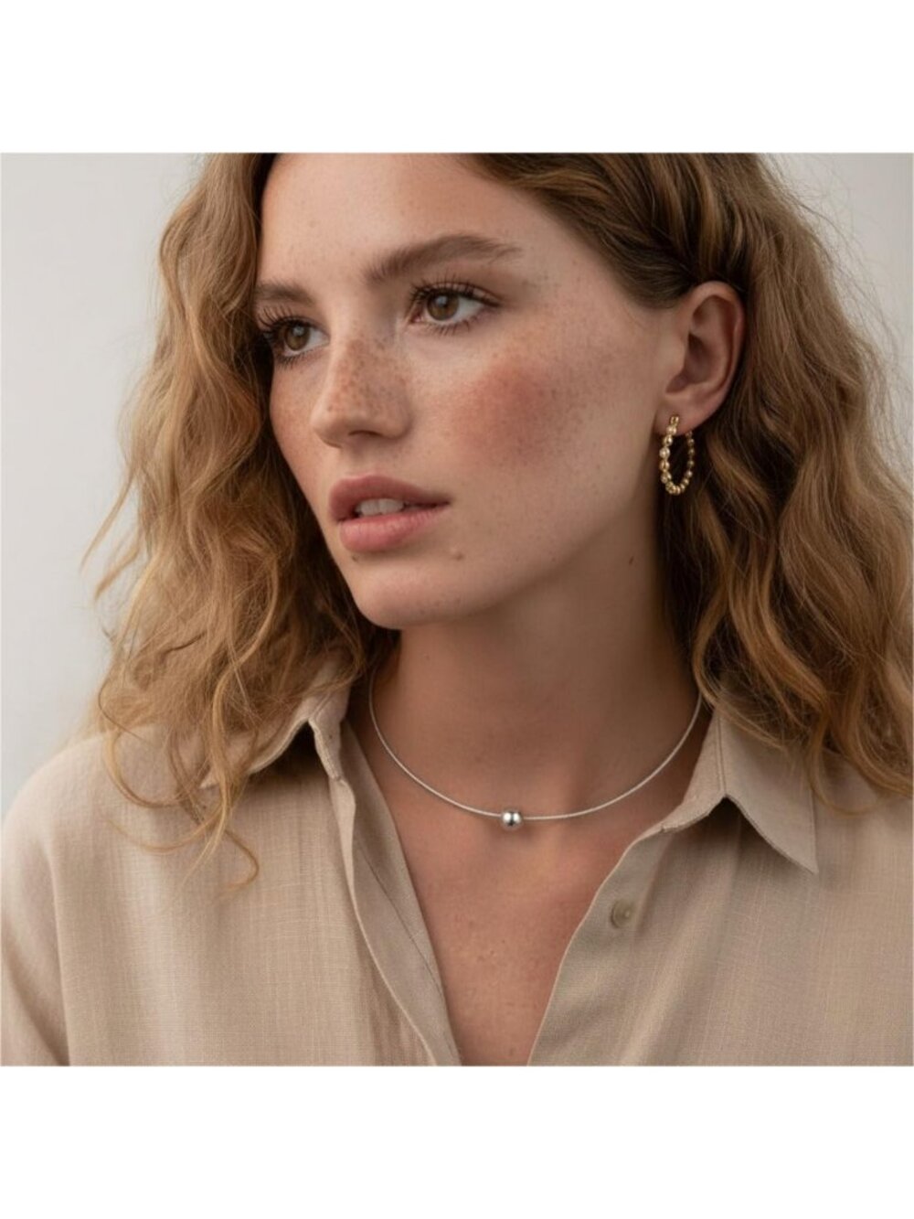 Trendy 14K Gold Hoop Earrings for Women - CZ Round & Heart Design, 25mm - Picture 7 of 8